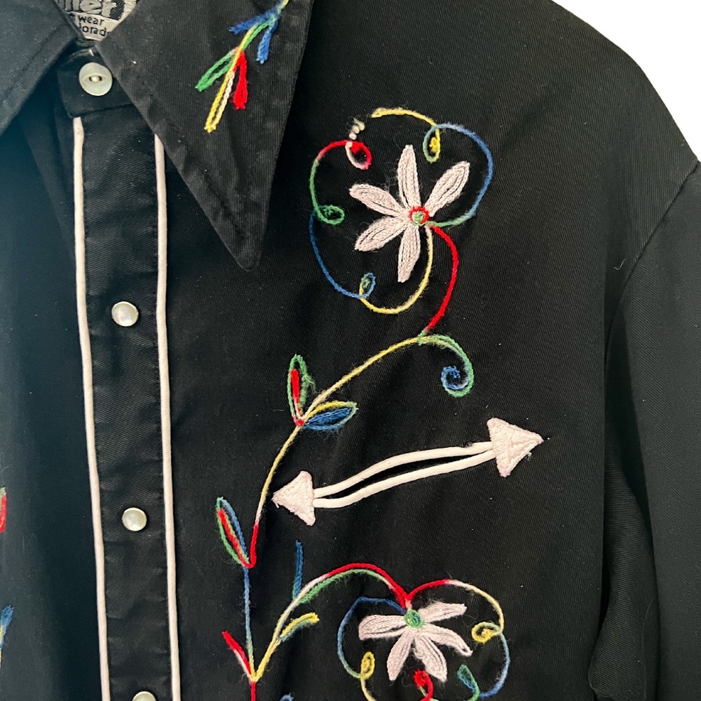 Vintage Miller Western Wear Embroidered Pearl Snap Shirt